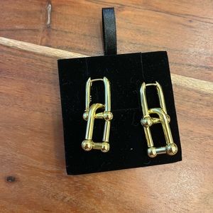 Brand new 925 sterling silver hoops with 18k gold plated
